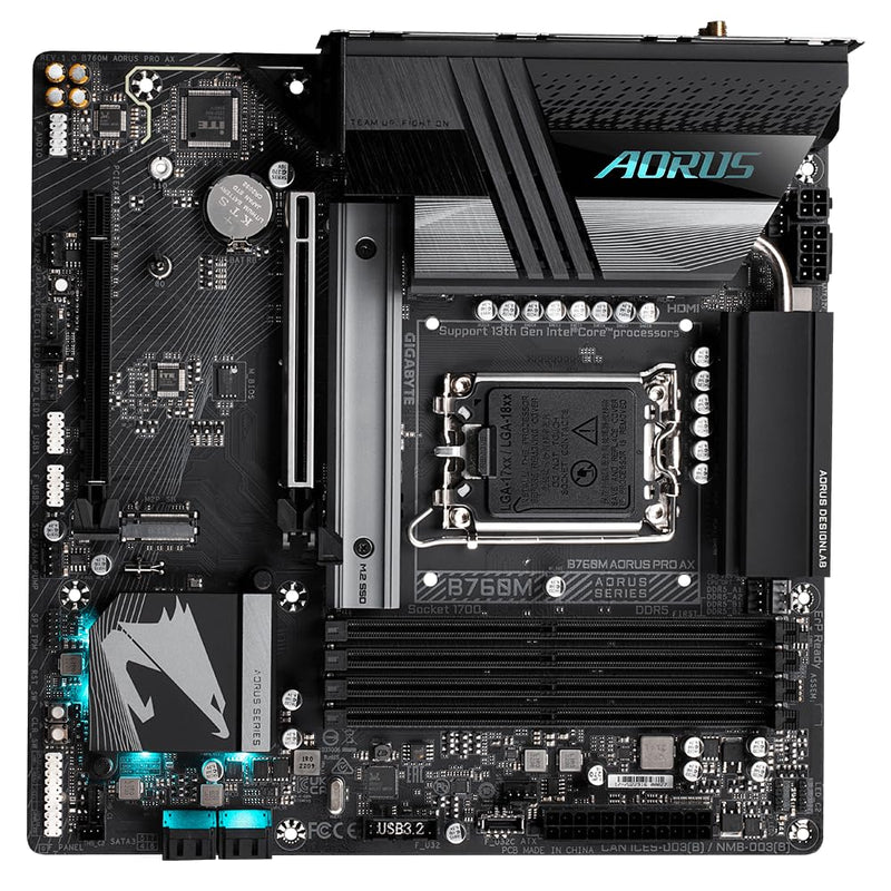 Gigabyte B760M AORUS PRO AX DDR5 LGA1700 Micro-ATX Motherboard