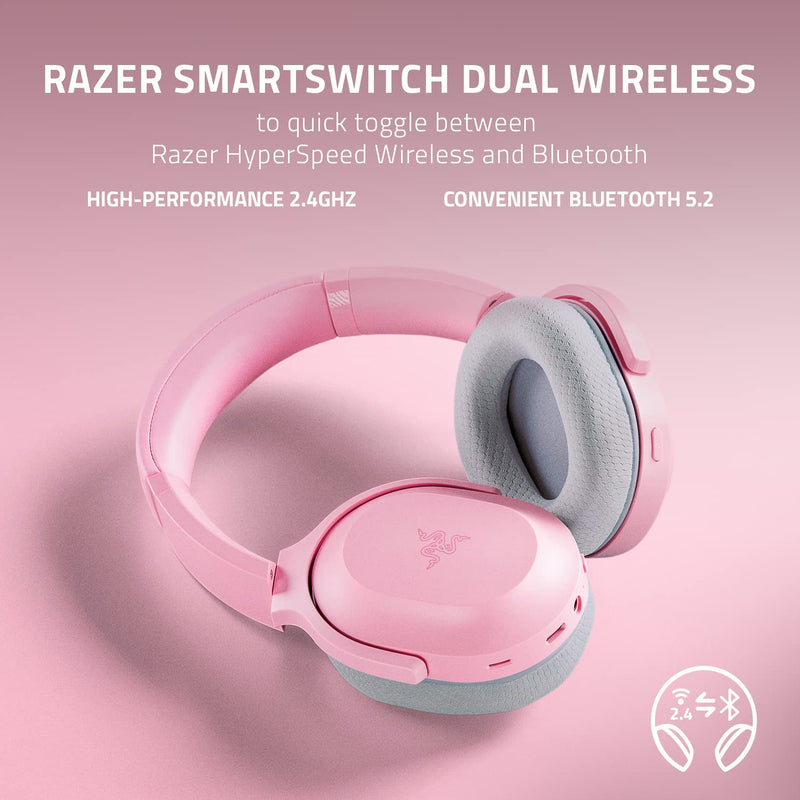 Razer RZ04-03790300-R3M1 Barracuda - Wireless Multi-platform Gaming and Mobile Headset - Quartz Pink - FRML Packaging