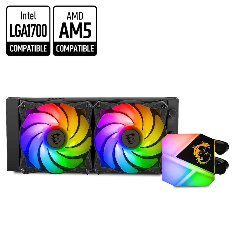 MSI MAG CORELIQUID C240 ARGB AIO CPU Liquid Cooler