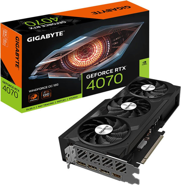 Gigabyte GV-N4070WF3OC-12GD GeForce RTX 4070 WINDFORCE OC 12G Gaming Graphics Card