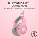 Razer RZ04-04860100-R3M1 Kraken Kitty V2 BT - Quartz Edition - Wireless Bluetooth RGB Headset with Kitty Ears - FRML Packaging