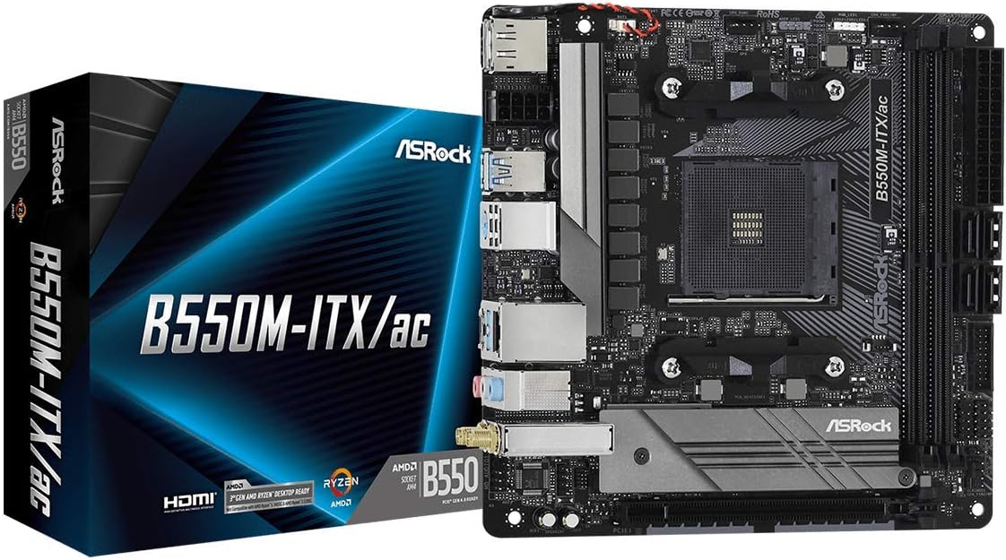 ASRock B550M-ITX/AC ITX DDR4 Motherboard