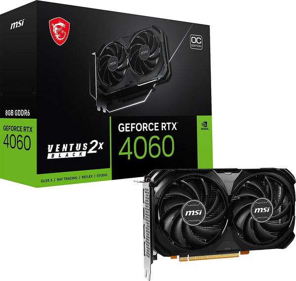 MSI GeForce RTX 4060 VENTUS 2X BLACK 8G OC Graphics Card