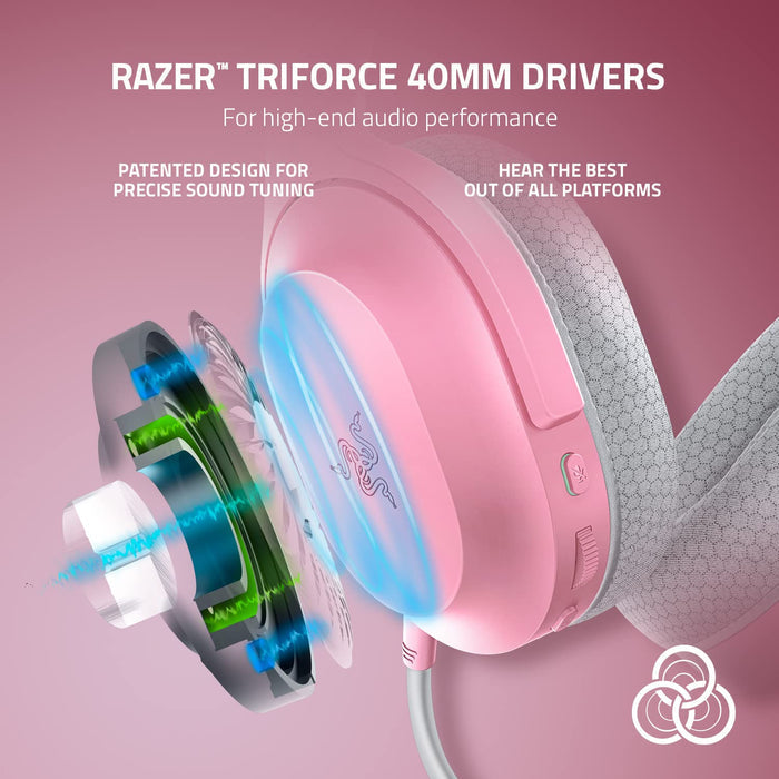 Razer RZ04-04430300-R3M1 Barracuda X (2022) - Wireless Multi-Platform Gaming and Mobile Headset - Quartz Pink - FRML Packaging