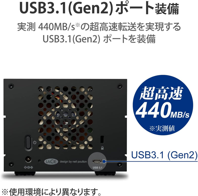 LACIE 2BIG RAID 36TB (2X18TB 7200RPM IRONWOLF PRO) USB-C, 5YR DATA RECOVERY SERVICE
