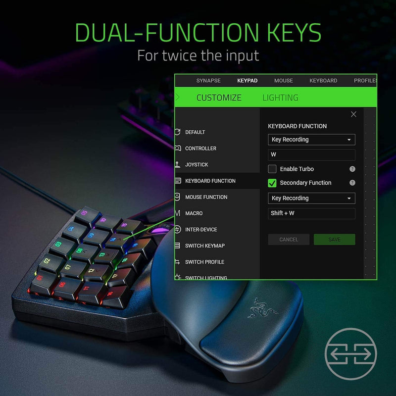 Razer RZ07-03110100-R3M1 Tartarus Pro – Analog Optical Gaming Keypad - FRML Packaging