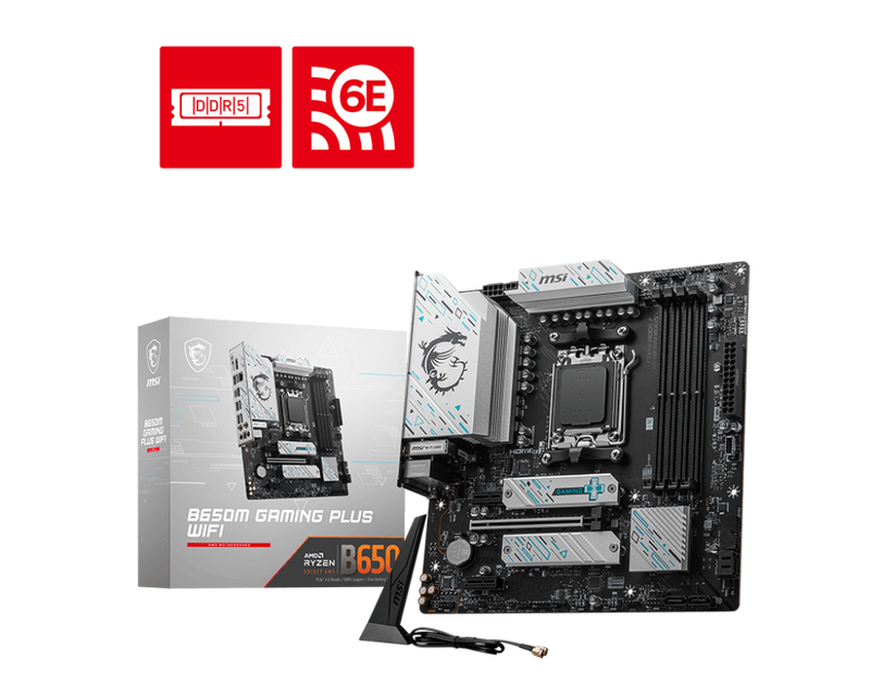 MSI B650M GAMING PLUS WIFI AM5 Micro ATX Motherboard