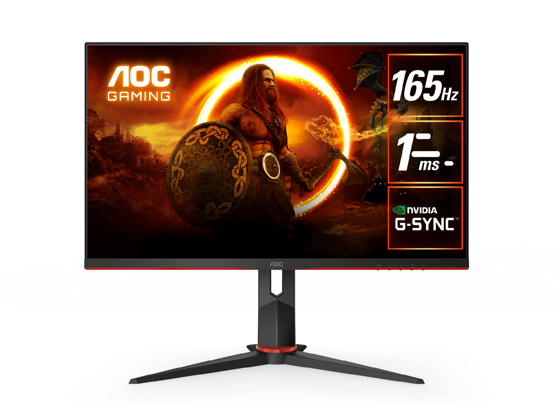 AOC Q27G2S/EU 27" IPS 165Hz 1ms QHD(2560 × 1440) G-Sync Compatible Gaming Monitor