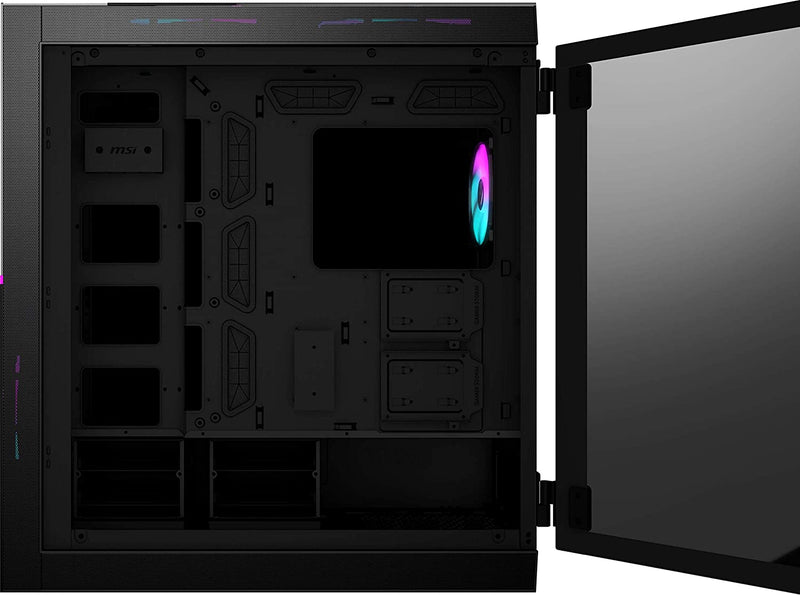 MSI MPG SEKIRA 500X Full Tower Gaming Computer Case 'Black, 3x 200mm ARGB + 1x 200mm + 1x120mm ARGB Fans, Mystic Light Sync, 8 Channel ARGB Hub, USB Type-C, Tempered Glass Panels, E-ATX, ATX, mATX, mini-ITX'