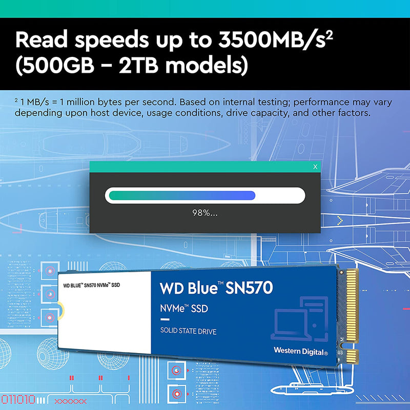 Western Digital WD Blue SN570 M.2 1000 GB PCI Express 3.0 NVMe