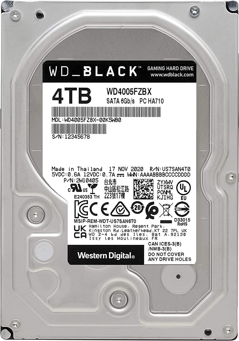 Western Digital Black 3.5" 4000 GB Serial ATA III