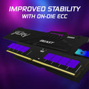 Kingston KF560C36BBEAK2-16 FURY Beast RGB RAM Kit. 16 GB (2 x 8GB) - DDR5-6000/PC5-48000 DDR5 SDRAM - 6000 MHz CL36 1.25 V Non-ECC Unbuffered