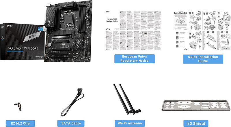 MSI PRO B760-P WIFI DDR4 motherboard LGA 1700 micro ATX