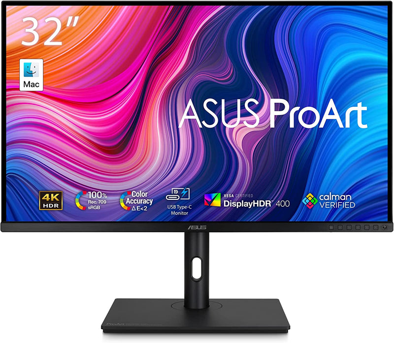 ASUS ProArt Display PA329CV Professional Monitor – 32-inch, IPS, 4K UHD (3840 x 2160), 100% sRGB, 100% Rec.709, Color Accuracy ΔE < 2, Calman Verified, USB-C, HDR-400, C-clamp, Ergonomic Stand