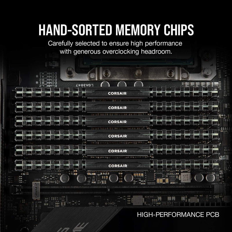 Corsair CMK32GX4M2Z3600C18 Vengeance LPX 32GB (2x16GB) DDR4 3600MHz C18 Black Heat Spreader XMP 2.0 Desktop Gaming Memory