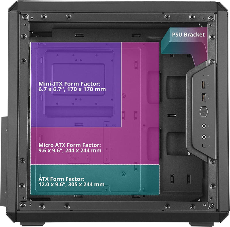 Cooler Master MasterBox Q500L Midi Tower Black