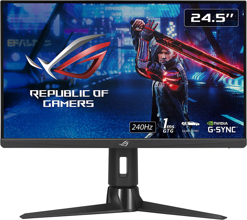 Asus ROG Strix XG259CM Gaming Monitor – 25 inch (24.5 inch viewable) 1920x1080, 240Hz (Above 144Hz), 1ms (GTG), Fast IPS, Extreme Low Motion Blur Sync, USB Type-C, 120% sRGB, G-Sync compatible*, KVM support, tripod socket