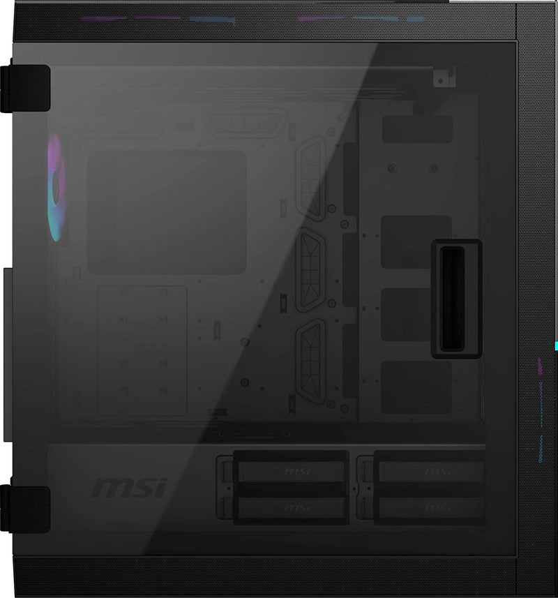 MSI MPG SEKIRA 500X Full Tower Gaming Computer Case 'Black, 3x 200mm ARGB + 1x 200mm + 1x120mm ARGB Fans, Mystic Light Sync, 8 Channel ARGB Hub, USB Type-C, Tempered Glass Panels, E-ATX, ATX, mATX, mini-ITX'