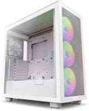 NZXT CM-H71FW-R1 FLOW RGB H SERIES H7 FLOW RGB EDITION ATX MID TOWER CASE. ALL WHITE