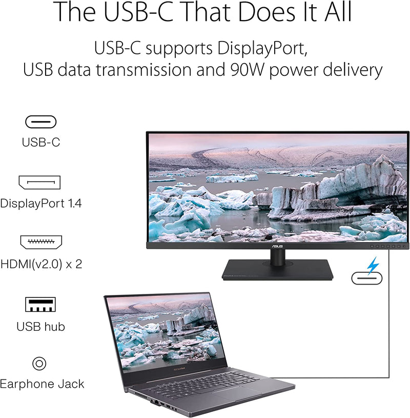 ASUS ProArt Display PA348CGV Professional Monitor – 34-inch, IPS, 21:9, Ultra-wide QHD (3440 x 1440), Color Accuracy ΔE < 2, Calman Verified, 98% DCI-P3, USB-C, 120Hz, FreeSync Premium Pro, Ergonomic Stand