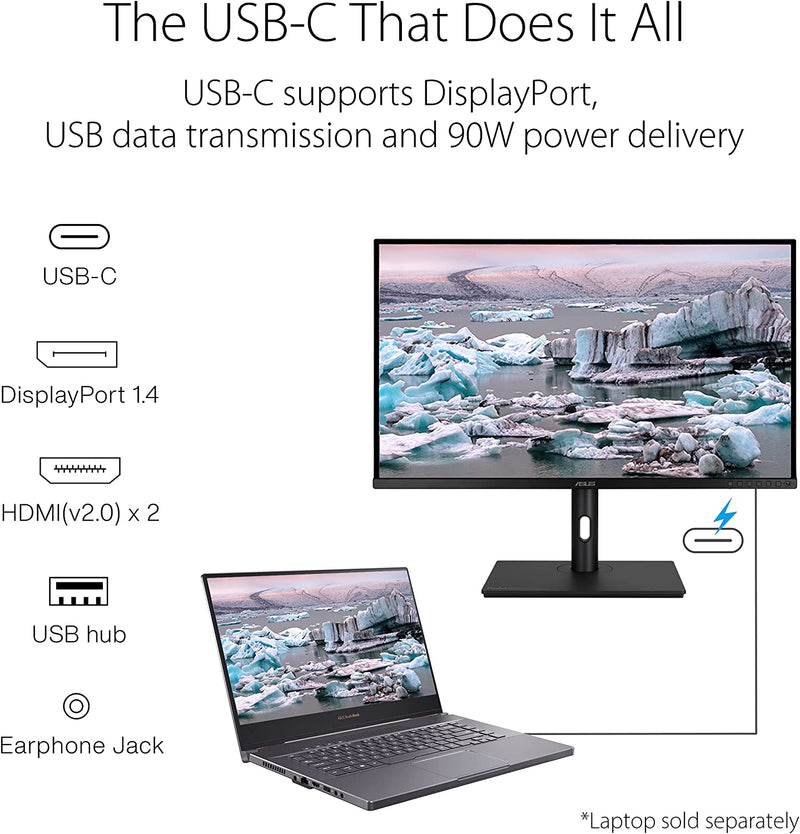 ASUS ProArt Display PA329CV Professional Monitor – 32-inch, IPS, 4K UHD (3840 x 2160), 100% sRGB, 100% Rec.709, Color Accuracy ΔE < 2, Calman Verified, USB-C, HDR-400, C-clamp, Ergonomic Stand