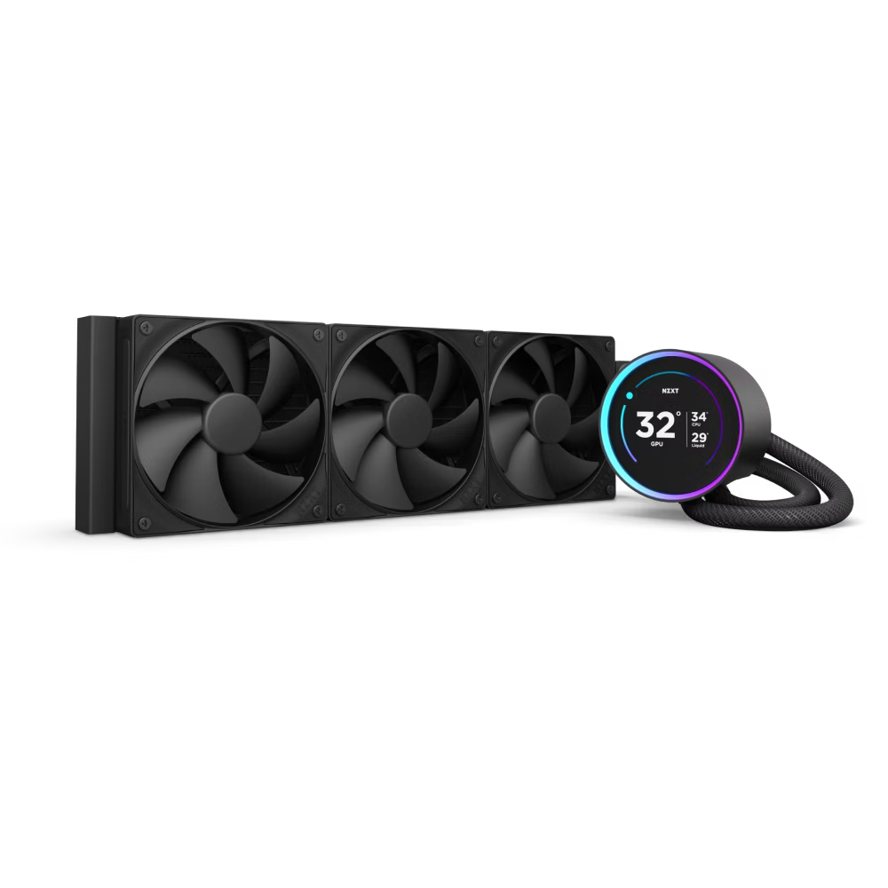 NZXT RL-KN36E-B2 Kraken Elite 360 V2 - 360mm AIO liquid cooler w/ Display and Radiator Fans (Black)