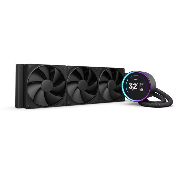 NZXT RL-KN36E-B2 Kraken Elite 360 V2 - 360mm AIO liquid cooler w/ Display and Radiator Fans (Black)