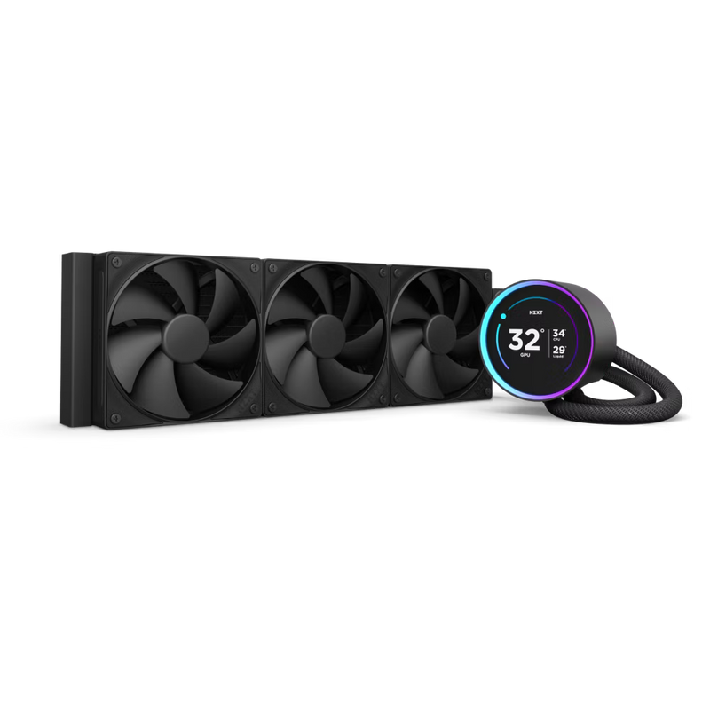 NZXT RL-KN36E-B2 Kraken Elite 360 V2 - 360mm AIO liquid cooler w/ Display and Radiator Fans (Black)