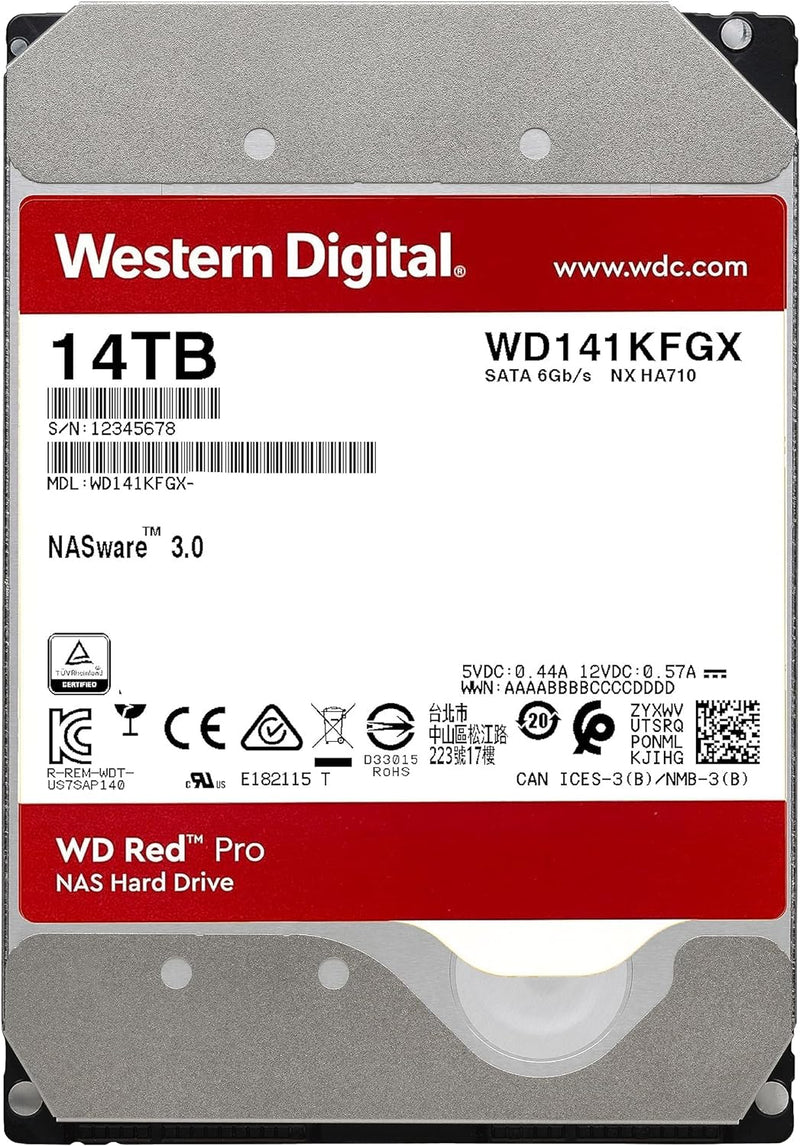 Western Digital WD142KFGX 14TB Red Pro 3.5" NAS Hard Drive