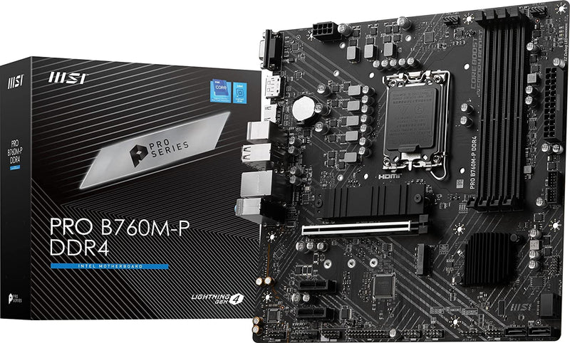 MSI PRO B760M-P DDR4 Intel B760 LGA 1700 Micro ATX Motherboard