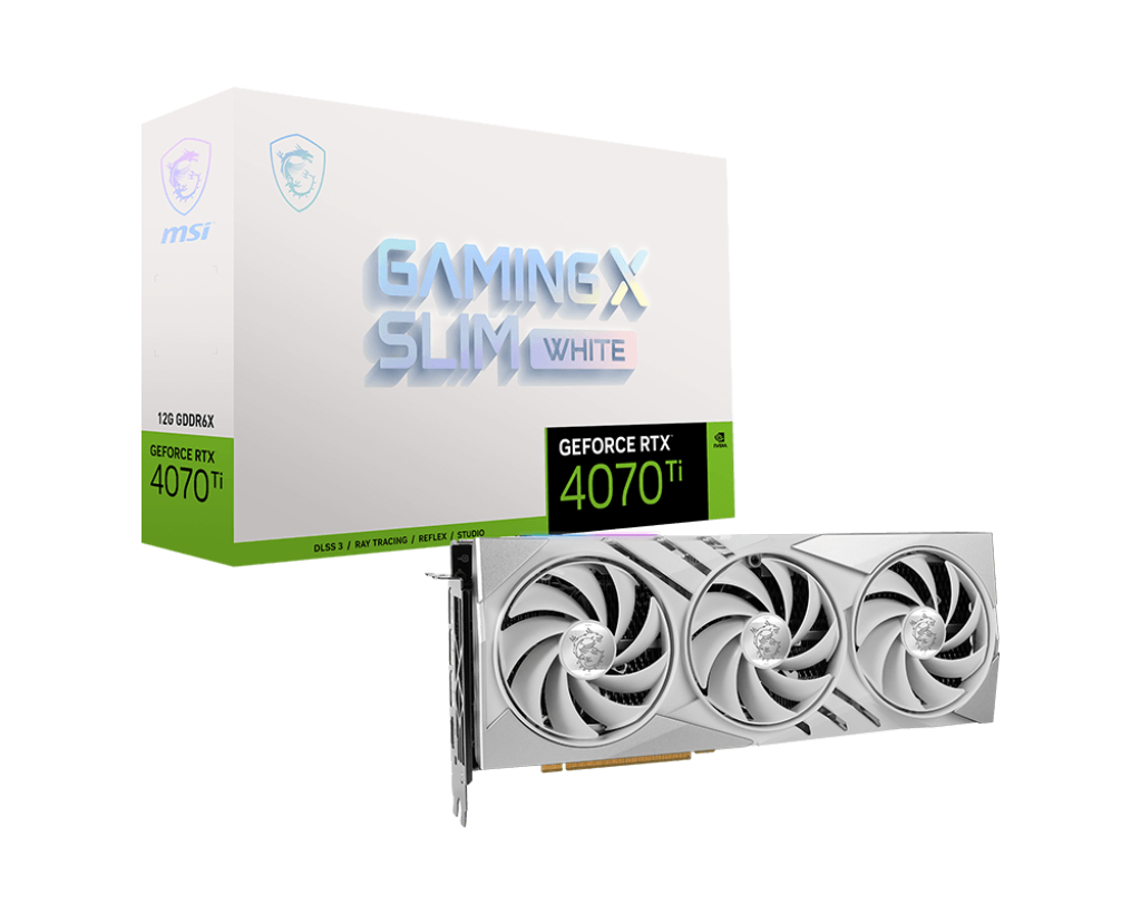 MSI GeForce RTX 4070 Ti GAMING X SLIM WHITE 12G Gaming Graphics Card