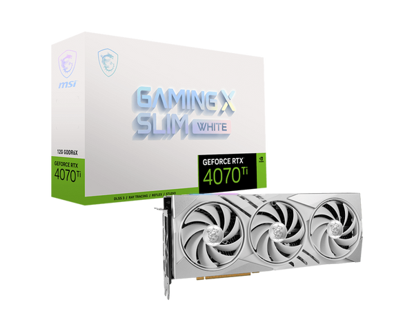 MSI GeForce RTX 4070 Ti GAMING X SLIM WHITE 12G Gaming Graphics Card