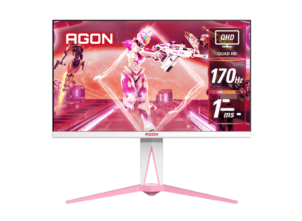 AOC AG275QXR AGON 27" IPS QHD(2560 × 1440) 170Hz 1ms DisplayHDR 400 G-Sync Compatible Premium Gaming Monitor. Pink Edition