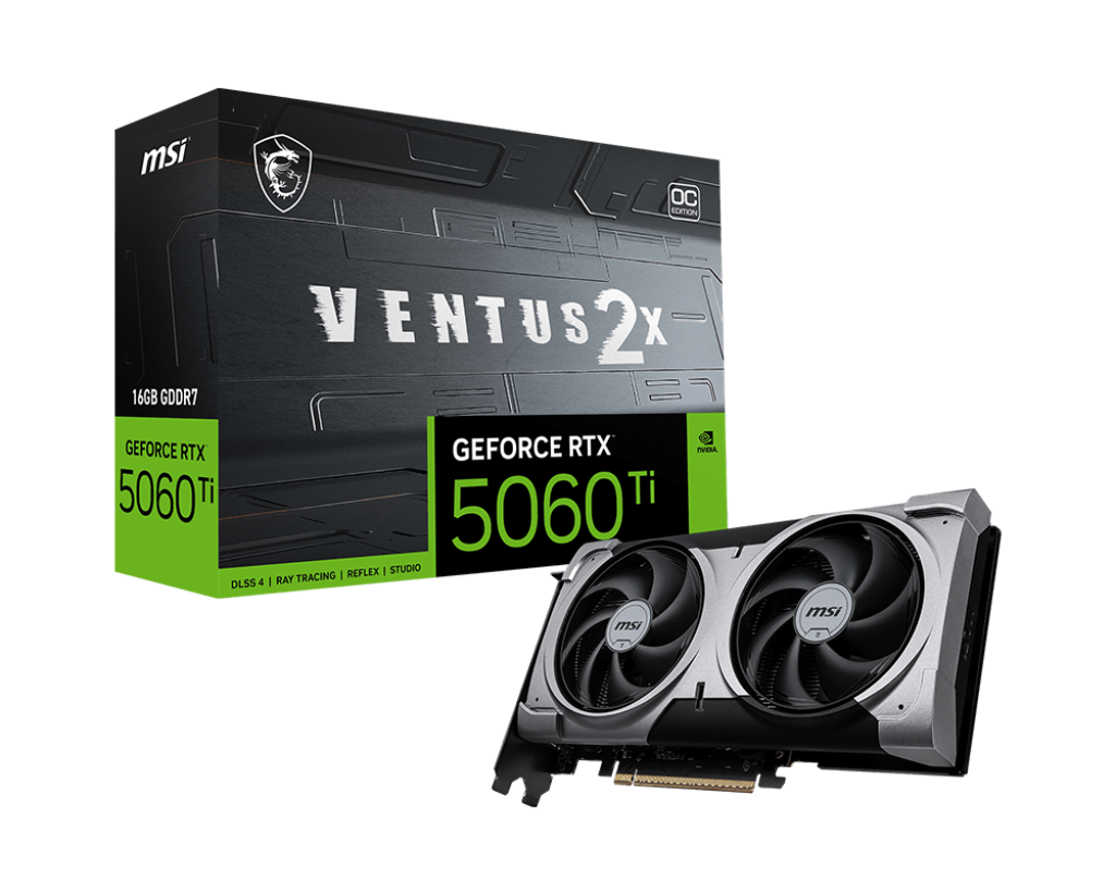 MSI GeForce RTX 5060 Ti 16G VENTUS 2X PLUS Gaming Graphics Card