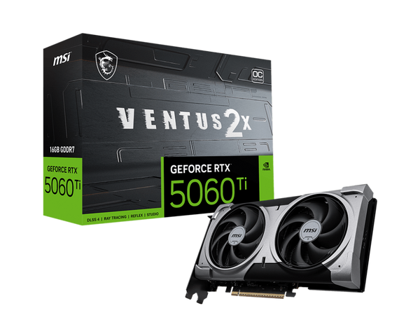 MSI GeForce RTX 5060 Ti 16G VENTUS 2X PLUS Gaming Graphics Card