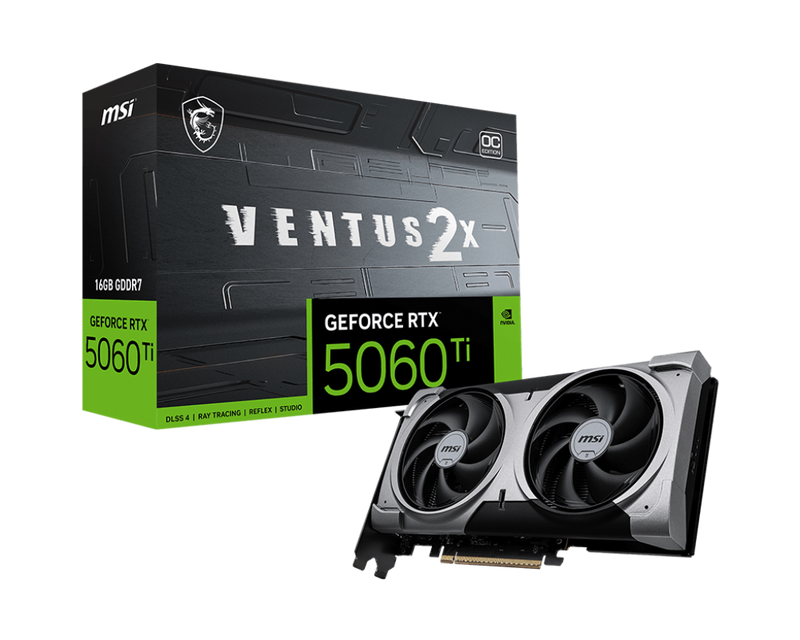 MSI GeForce RTX 5060 Ti 16G VENTUS 2X PLUS Gaming Graphics Card