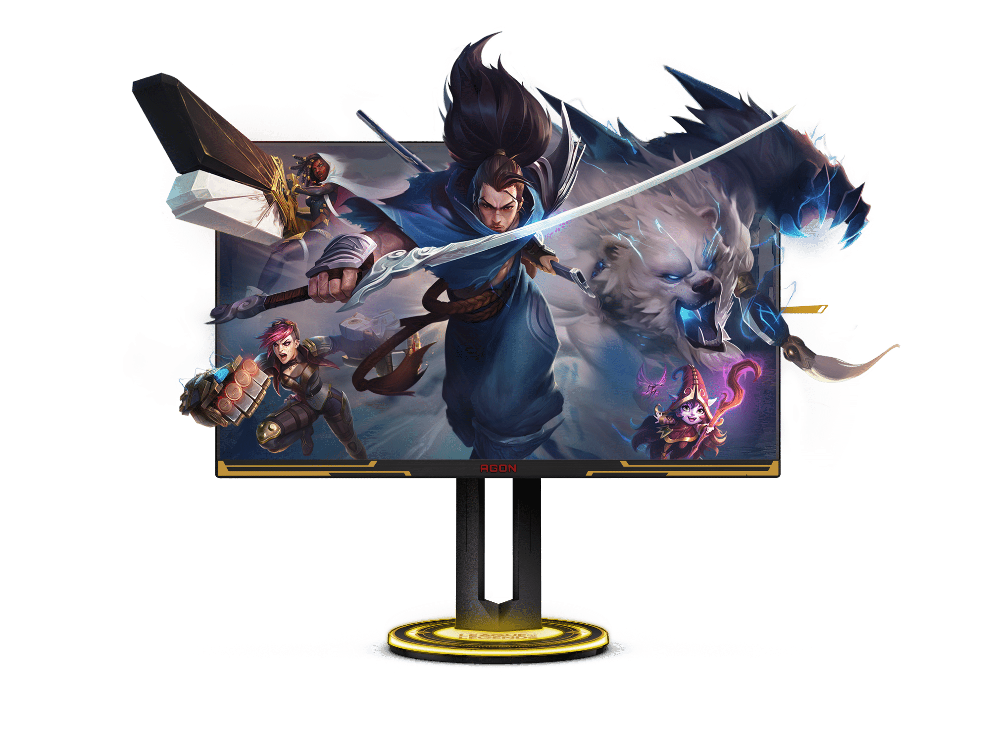 AOC AG275QXL AGON PRO 27" LOL Special Edition IPS QHD G-Sync Compatible Premium Gaming Monitor. 1ms, 170Hz , HDR 400 ,HDMI2.0,DP, USB 3.2 x 4, LoL Boot Up Screen, Sound, Game mode