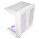Antec C5 ARGB White ATX, mATX Seamless Edge to Edge, White Gaming Case, 270 degrees, 7x ARGB + PWM FAN Controller, Back Connect Motherboard, Dual Chamber