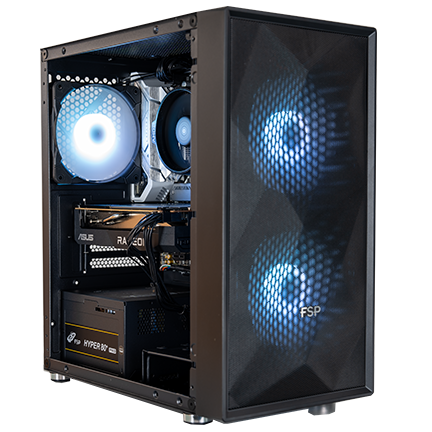 EliteNode Powered by Asus. Ready To Go Gaming PC (CAN-S04264) Intel i5-14400F, RX7600 8GB, 16GB RAM, 1TB SSD, Win 11 Home, 3Y Warranty