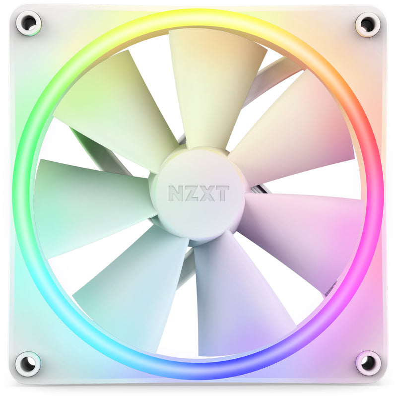 NZXT RF-D14SF-W1 F140RGB Duo - 140mm Dual-sided RGB Fan - Single Pack (White)