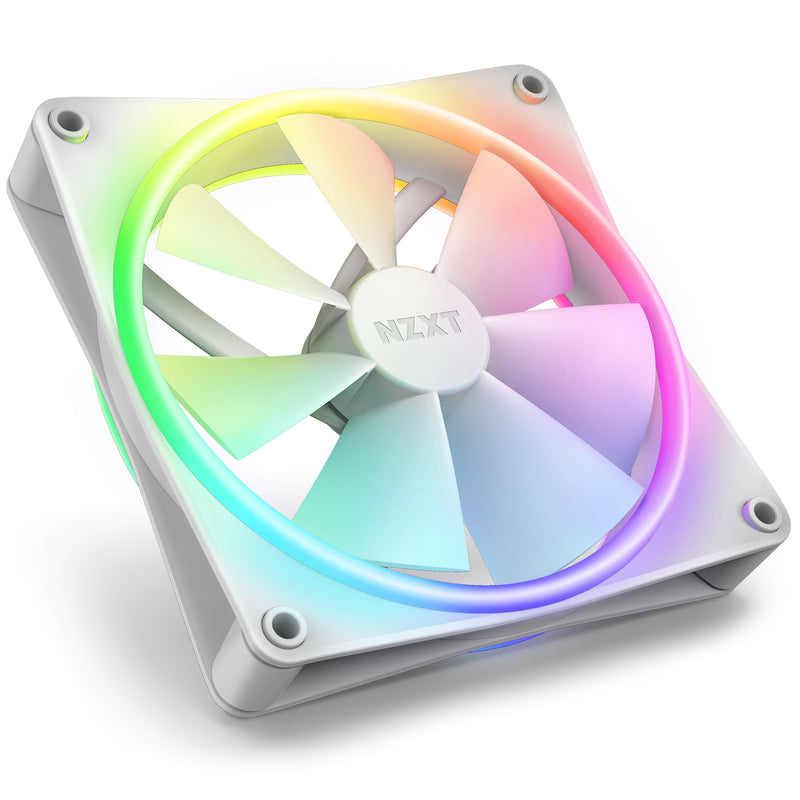 NZXT RF-D14SF-W1 F140RGB Duo - 140mm Dual-sided RGB Fan - Single Pack (White)