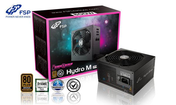 FSP HP2-800M HYDRO M PRO 800W 80+ Bronze Semi-modular Power Supply