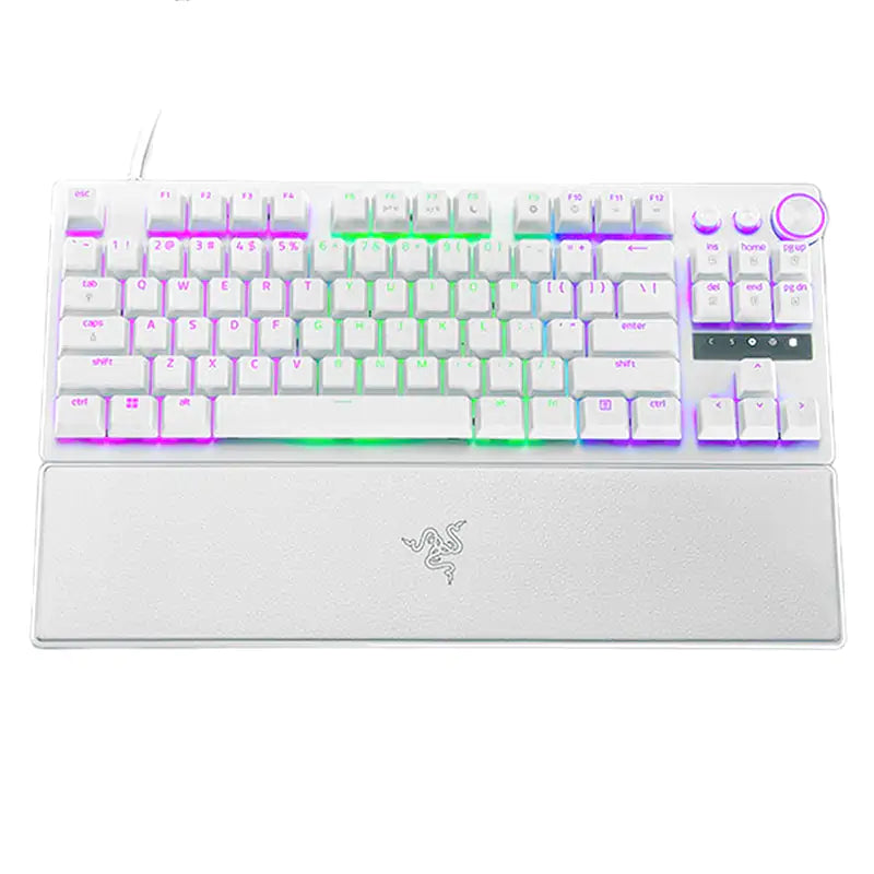Razer RZ03-04981700-R3M1 Huntsman V3 Pro Tenkeyless - Tenkeyless Analog Optical Esports Keyboard - White Edition - US Layout – World Packaging