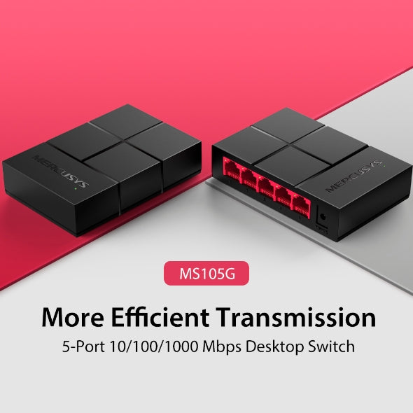 Mercusys MS105G 5-Port 10/100/1,000 Mbps Desktop Switch