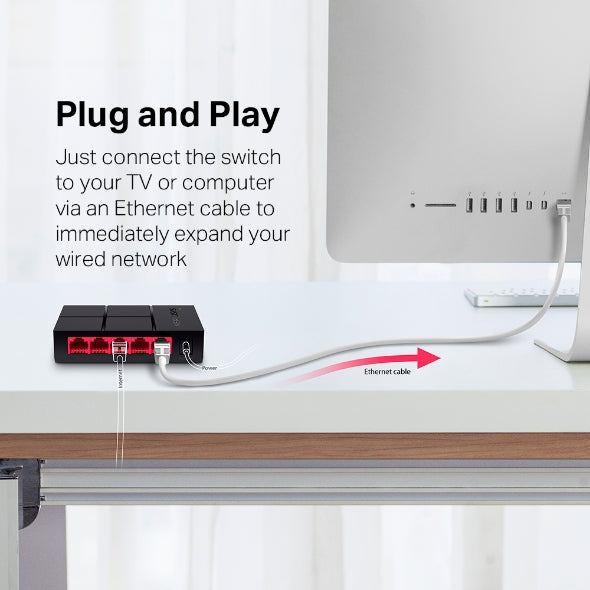 Mercusys MS105G 5-Port 10/100/1,000 Mbps Desktop Switch