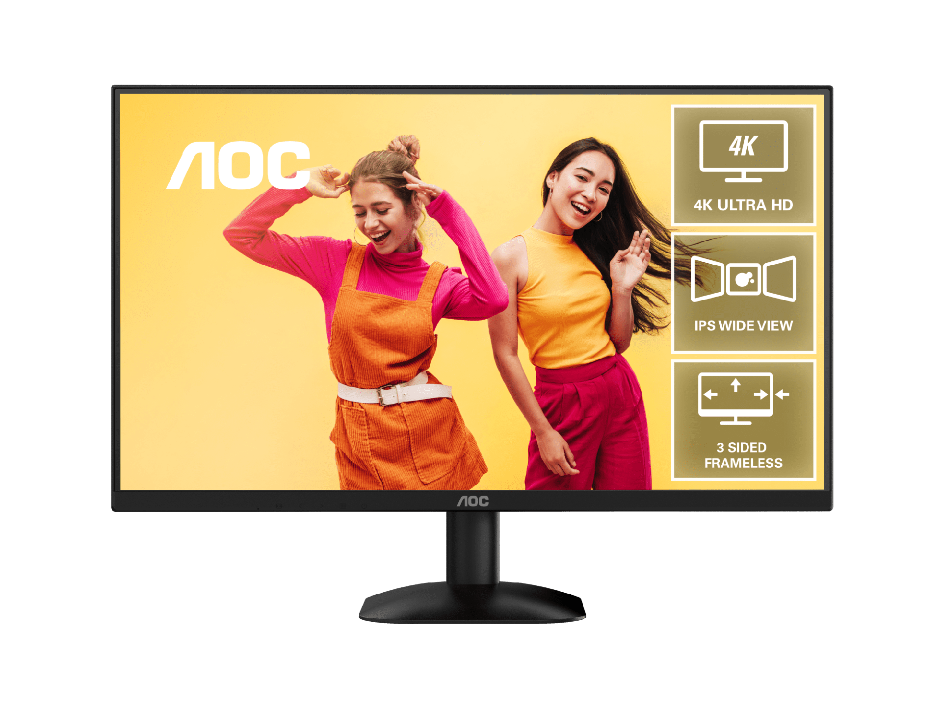 AOC U27B35 27" 4K Monitor. 3840 x 2160 (UHD), 10-bit color, HDR 10, IPS, Flicker Free, Low Blue Mode