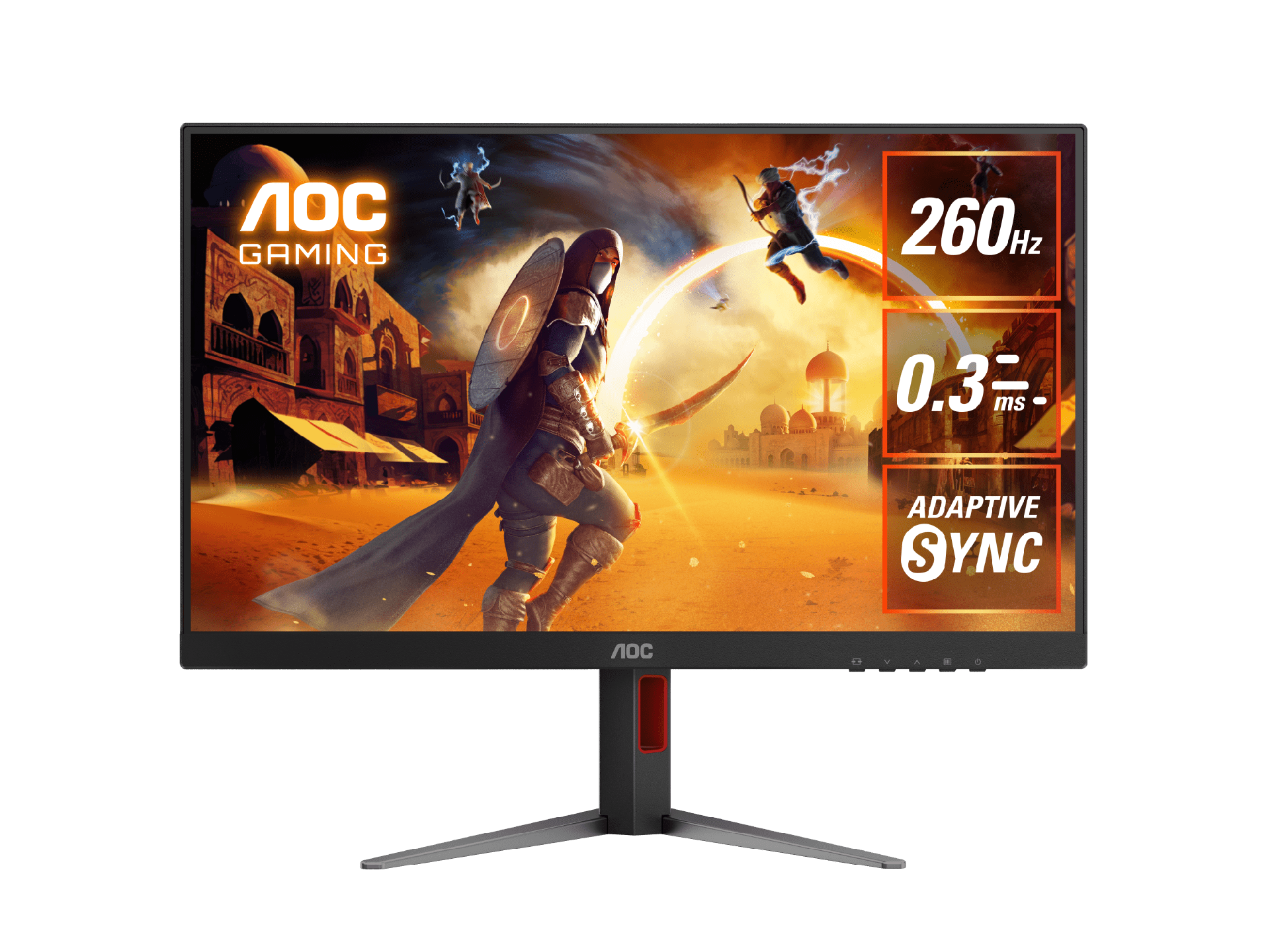 AOC Q27G4Z 27" 260Hz Gaming Monitor. 2560 × 1440 (QHD), Fast IPS, 260Hz, 0.3ms, Adaptive Sync, DisplayHDR 400
