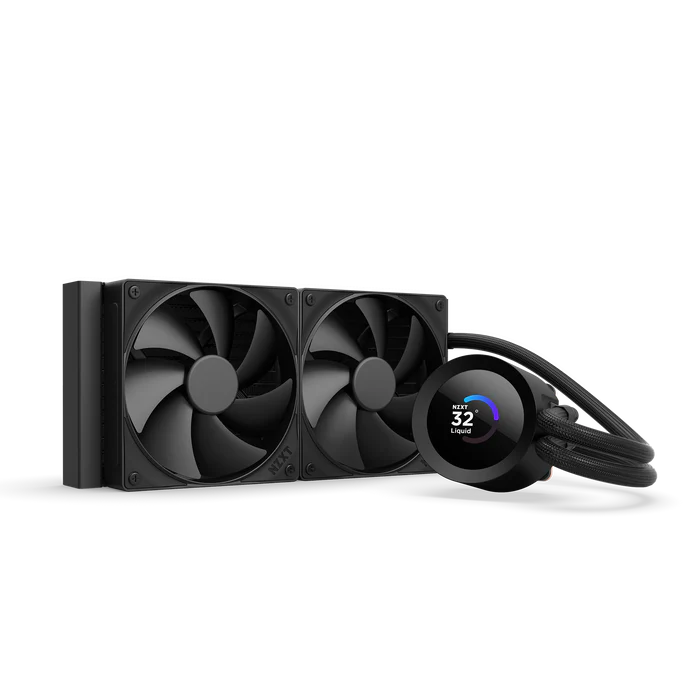 NZXT RL-KN240-B2 Kraken Plus 240 - 240mm AIO liquid cooler w/ 1.54in. Display and Radiator Fans (Black)