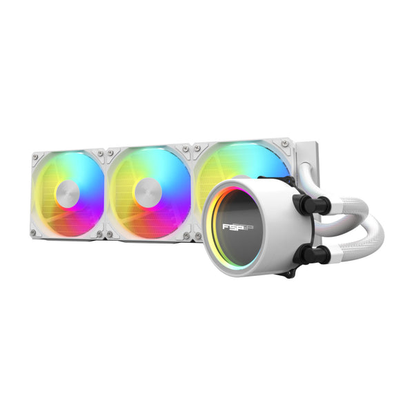 FSP AE36-W High-Performance ARGB CPU 360mm AIO Liquid Cooler. White