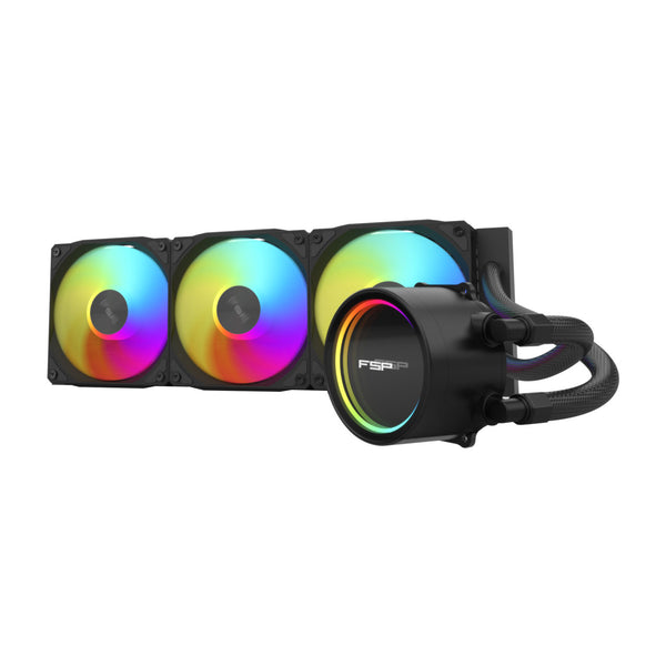 FSP AE36-B High-Performance ARGB CPU 360mm AIO Liquid Cooler. Black